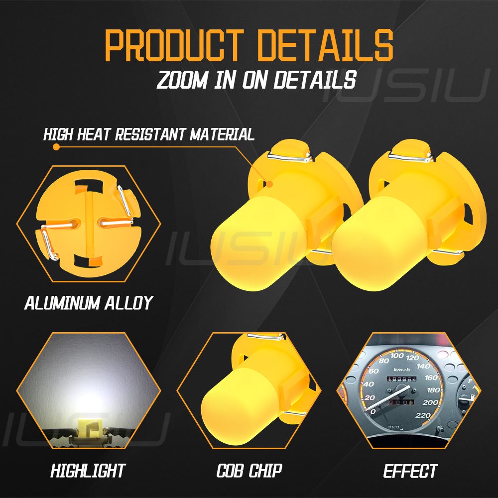 Đèn Led Cảnh Báo Nội Thất Xe Hơi / Xe Máy T3 T4.2 T4.7 B8.3 B8.4 B8.5 Dạng Hạt Đậu Phộng / Neo Wedge