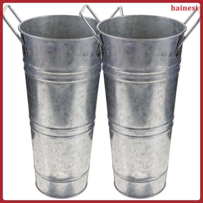 Bộ 2 Lọ Hoa Bằng Kim Loại Mạ Kẽm Dùng Trang Trí Đám Cưới