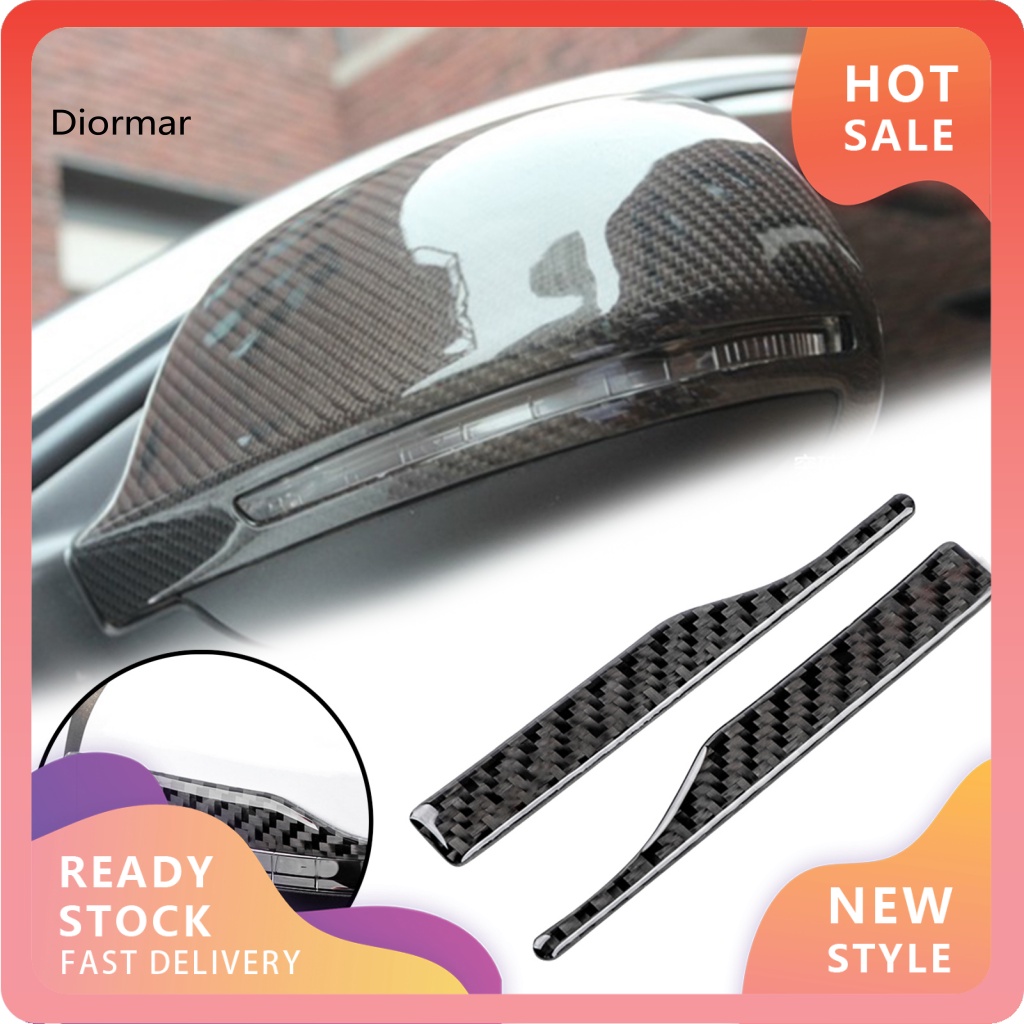 Bộ 2 Miếng Dán Kính Chiếu Hậu Chống Va Đập Bằng Sợi Carbon Cho Xe Hơi Audi A4L A6L A5 Q2L