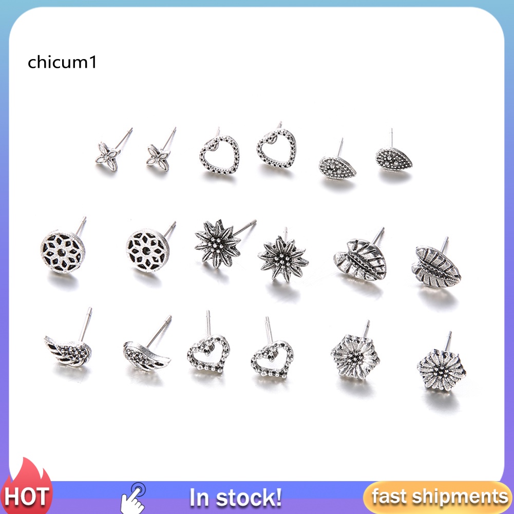 Set 9 Cặp Hoa Tai Phong Cách Bohemian Thời Trang Cá Tính Cho Nữ