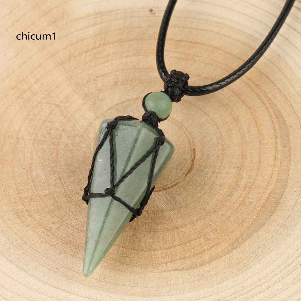 Vòng Cổ CC Lăng Kính Lục Giác Dệt Tay Màu Đen Đính Pha Lê Giả Cho Unisex Mặc Hàng Ngày