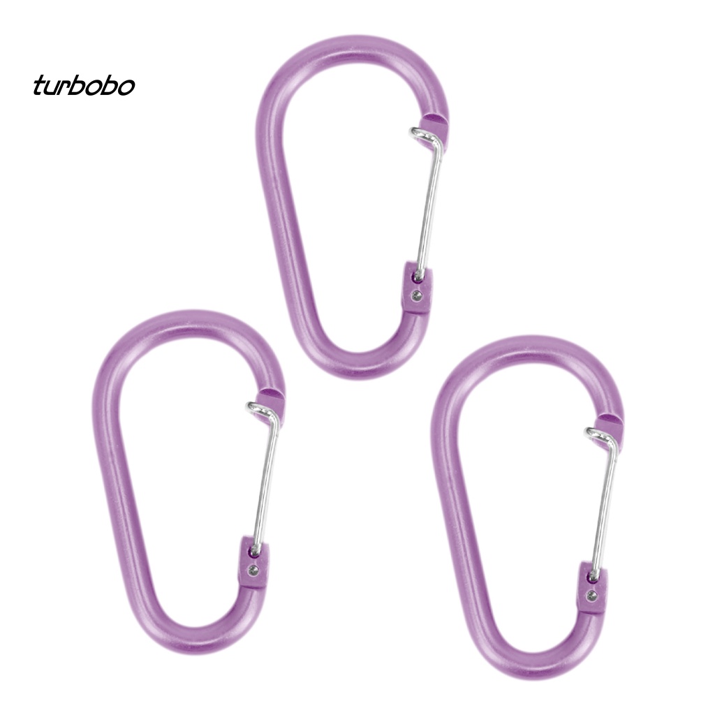 Set 3 Móc Khóa Chữ D Bằng Hợp Kim Nhôm Chống Thấm Nước Dùng Cho Cắm Trại