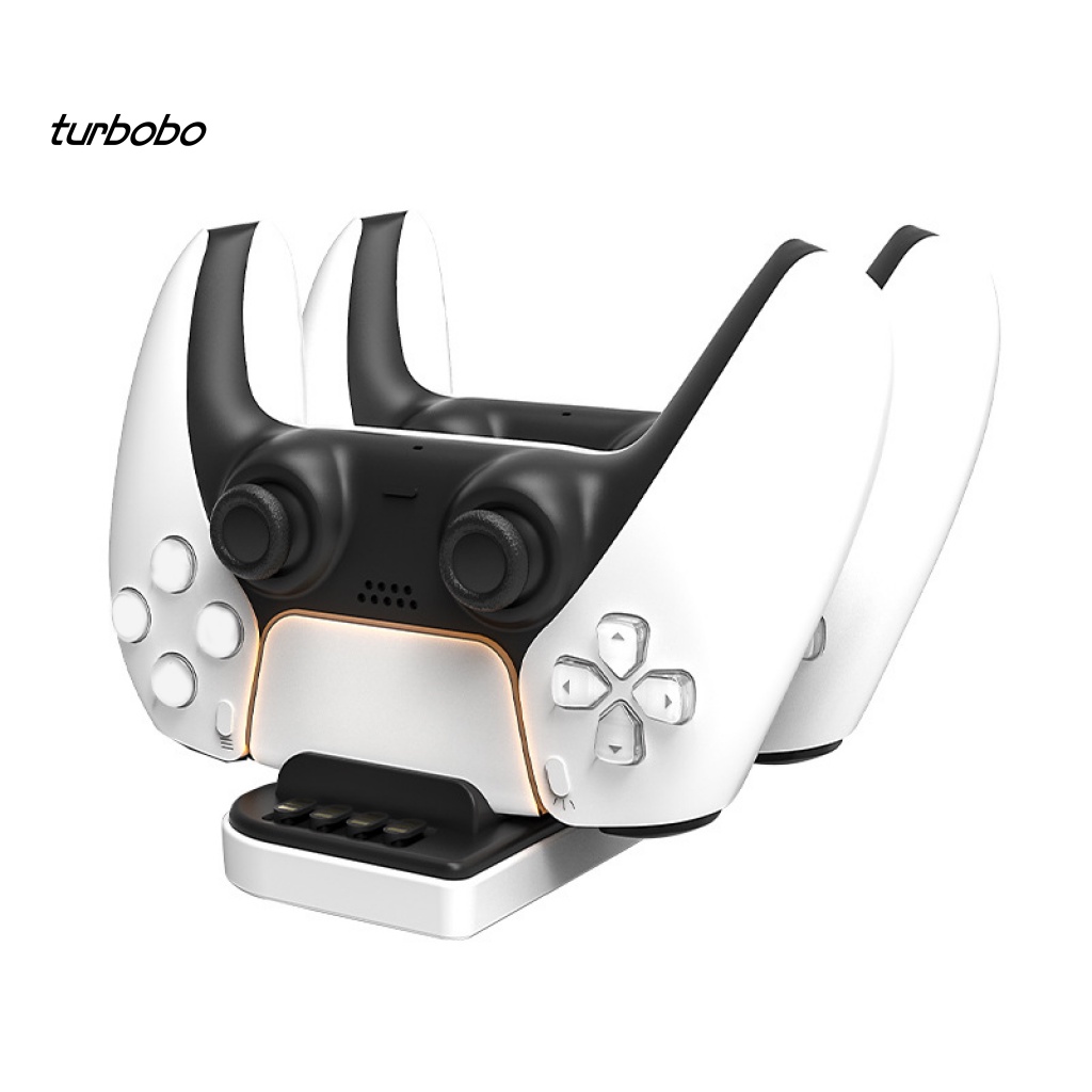 Đế Sạc Điều Khiển Chơi Game Không Dây Hai Chỗ Ngồi Bằng ABS Chất Lượng Cao Cho PS5 turbobo HBP-298