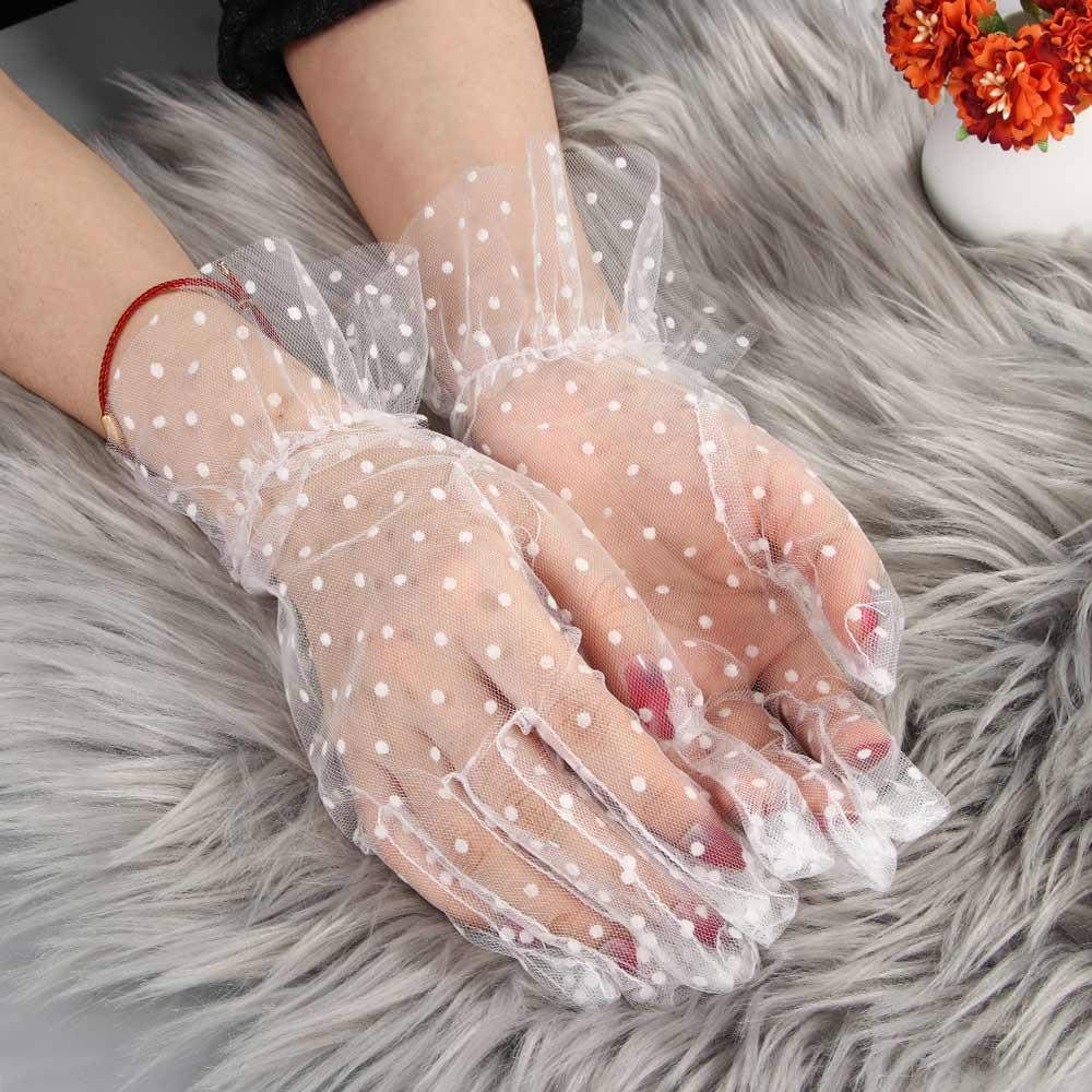 Găng Tay Vải Tuyn Chống Nắng Cho Cô Dâu