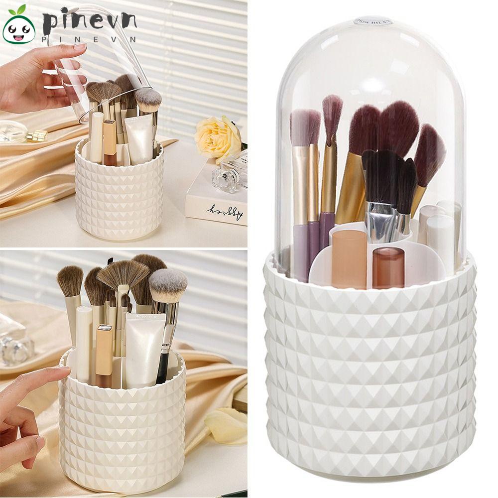 PINEVN Hộp Đựng Cọ Trang Điểm Cỡ Lớn Có Nắp Đậy Chống Bụi
