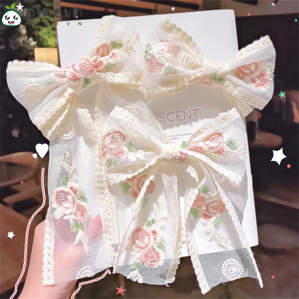 PINEVN Kẹp Tóc Đính Nơ Màu Trắng Nhiều Kiểu Dáng Ngọt Ngào