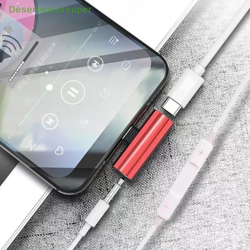 Đầu Chuyển Đổi 2 Trong 1 Từ Giác Cắm Type-C Sang Cổng Cắm 3.5mm