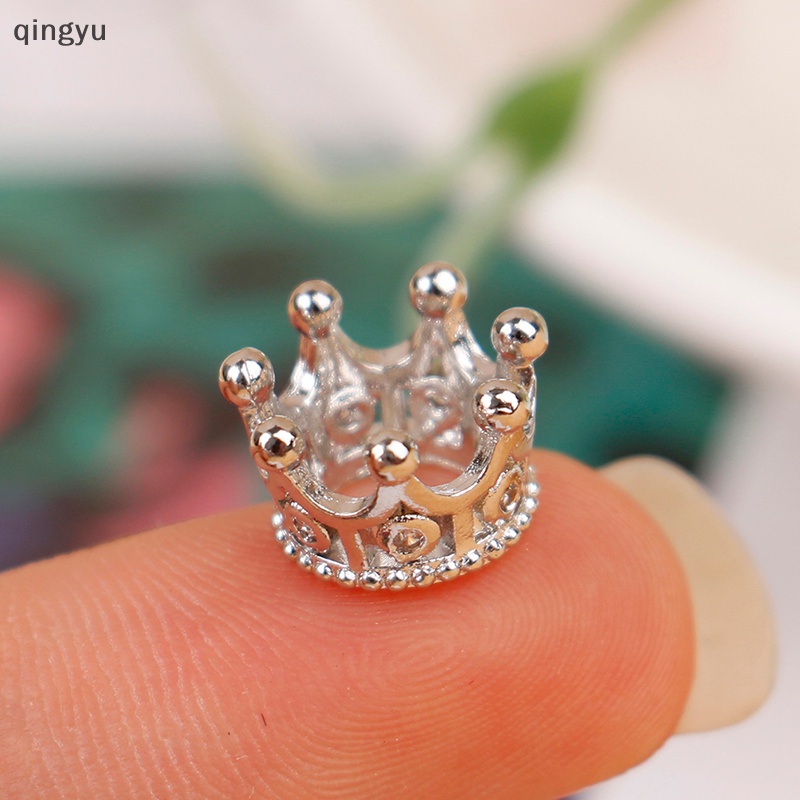 Mới Set 2 Vương Miện Kim Loại Mini 1: 12 Trang Trí Nhà Búp Bê