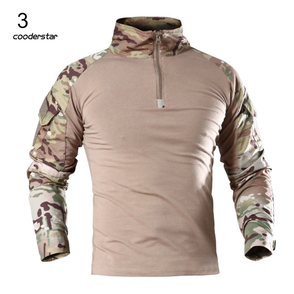 Áo Sơ Mi Tay Dài Họa Tiết Rằn Ri Phối Khóa Kéo Thời Trang Cho Nam