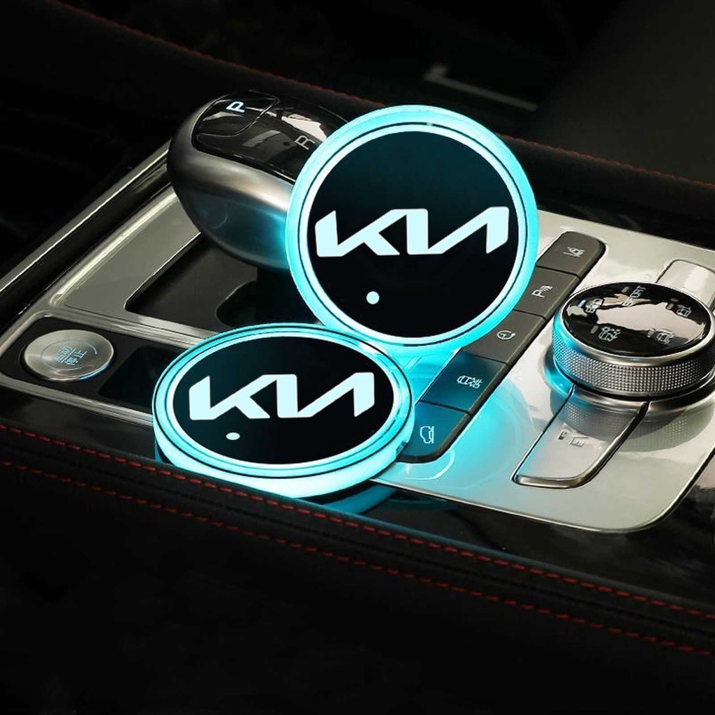 Tấm Lót Cốc Nước Có Đèn led Nhiều Màu Cho kia cerato k3 kx optima k5 rio grand carnival sorento Sedan l520