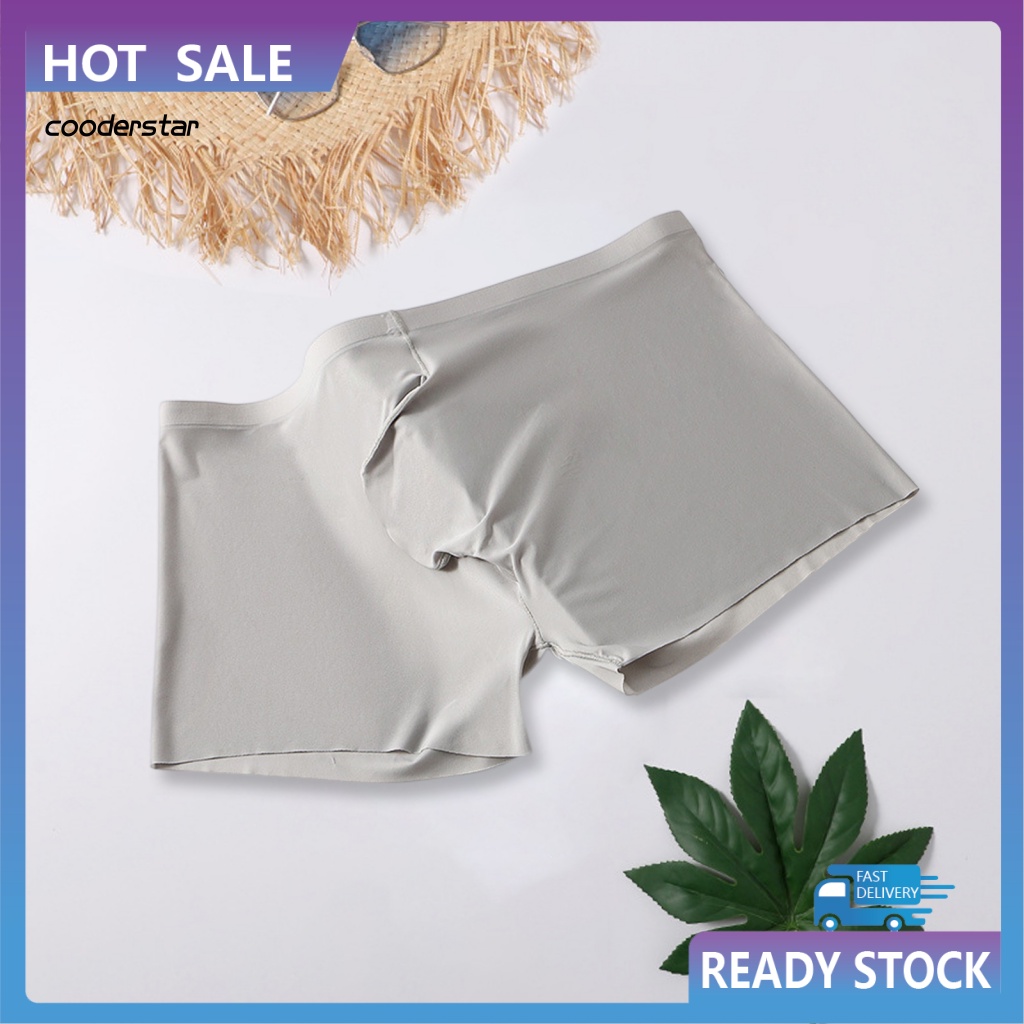 Quần Lót Boxer Không Đường May Màu Sắc Đơn Giản Cho Nam