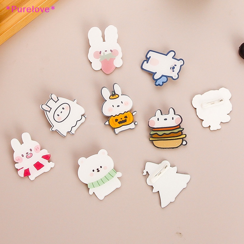 Ghim Cài Áo Bằng Acrylic Họa Tiết Hoạt Hình Dễ Thương Dành Cho Nữ Mới