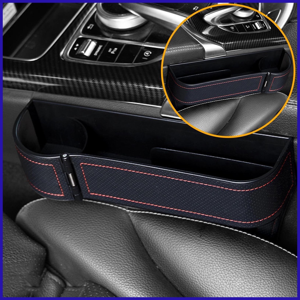 Hộp Da Đựng Đồ Đa Năng Gắn Ghế Ngồi Xe Hơi Tiết Kiệm Không Gian Kích Thước 25.5 * 16.5 * 6cm