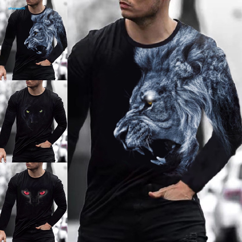 Áo Thun Nam Dáng Rộng In Hình Báo Đen Phong Cách Hip hop Cá Tính