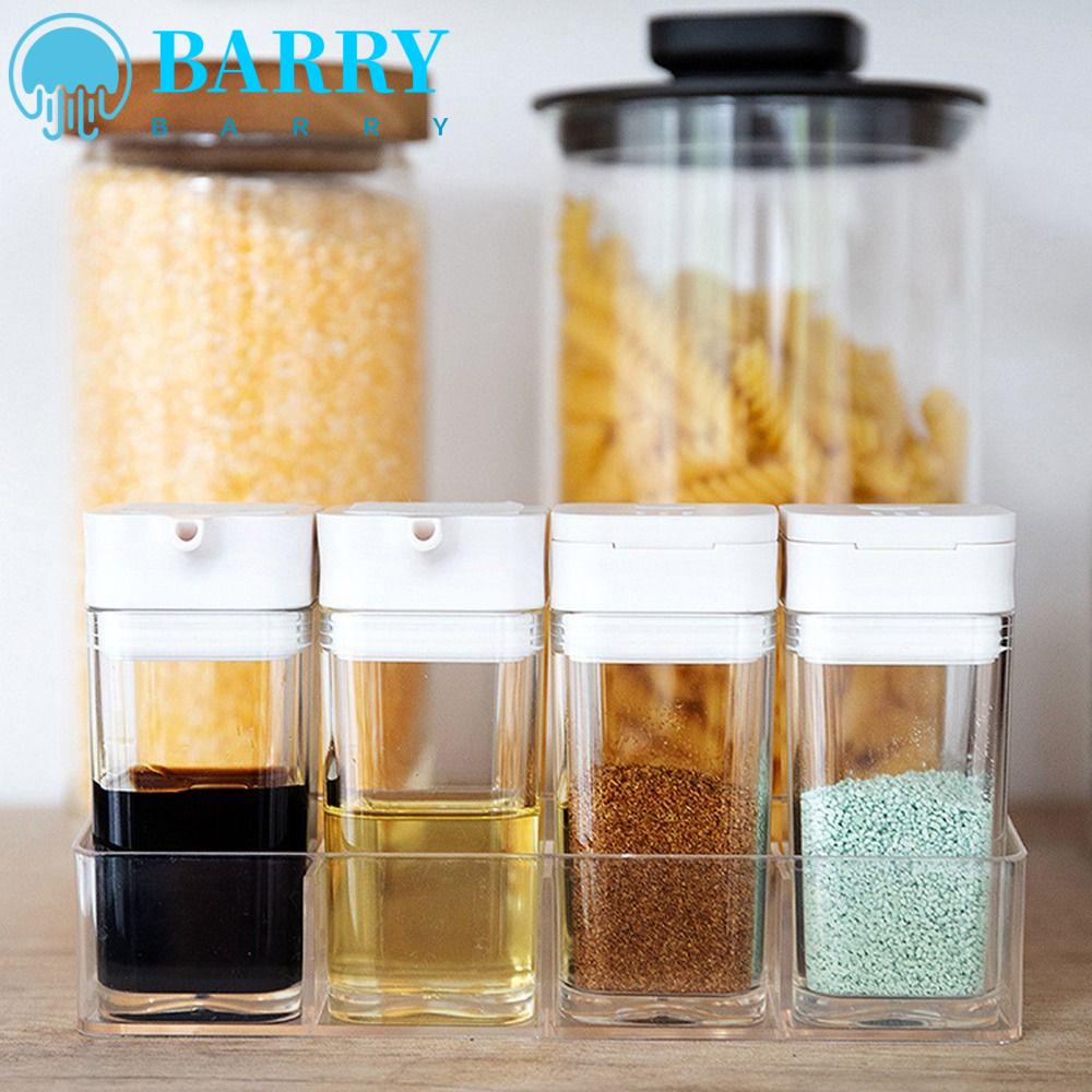 BARRY Set 4 Hộp Nhựa Trong Suốt Đựng Gia Vị Tiện Lợi