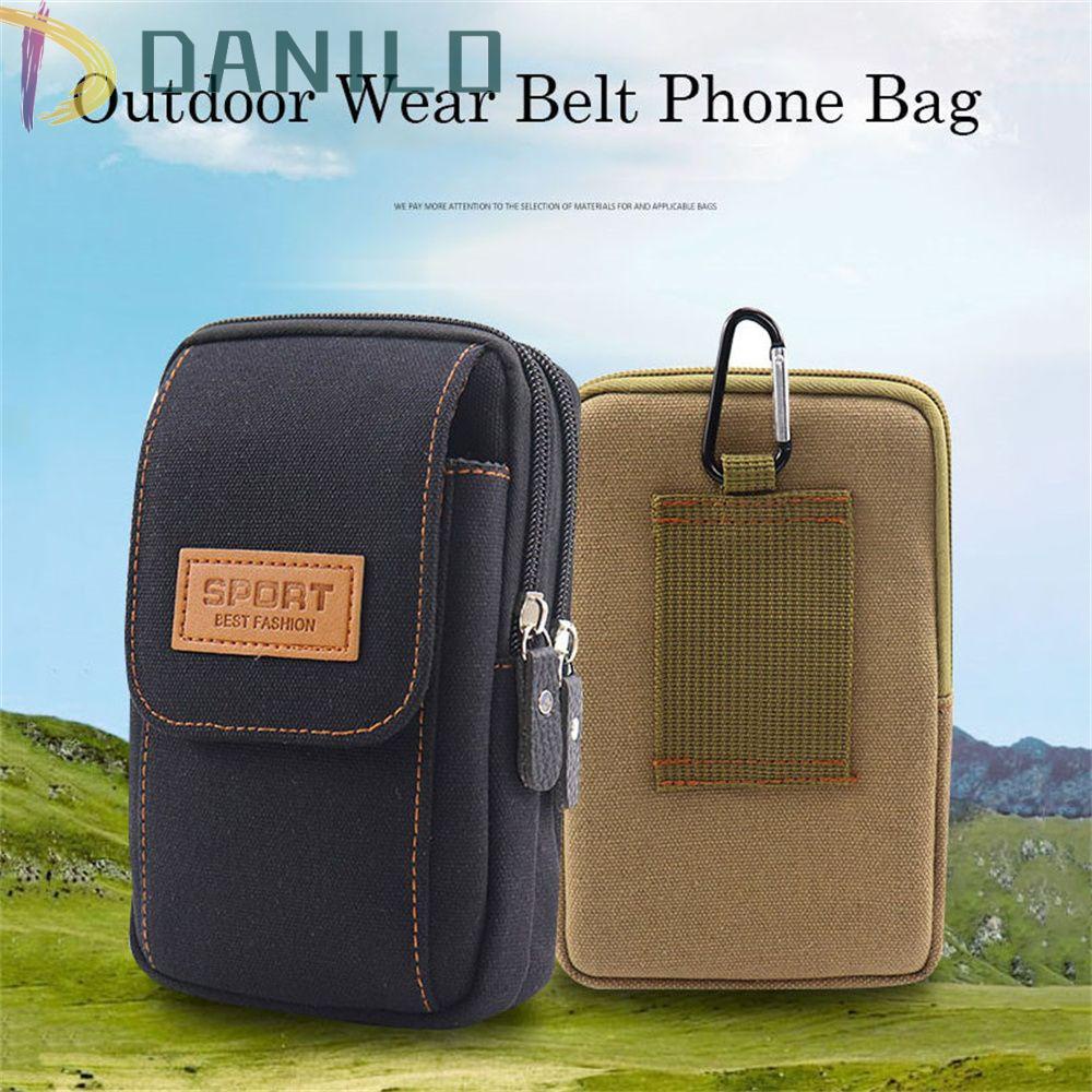 DANILO Mobile Túi Canvas Đeo Hông Đựng Điện Thoại Tiện Lợi
