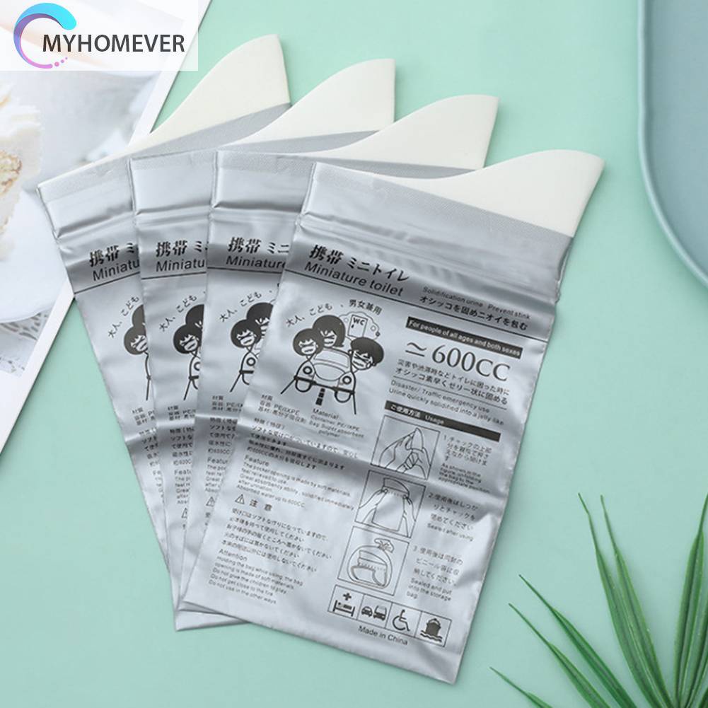 Set 4 Túi Đi Vệ Sinh Khẩn Cấp Sử Dụng Một Lần Cho Nam Và Nữ