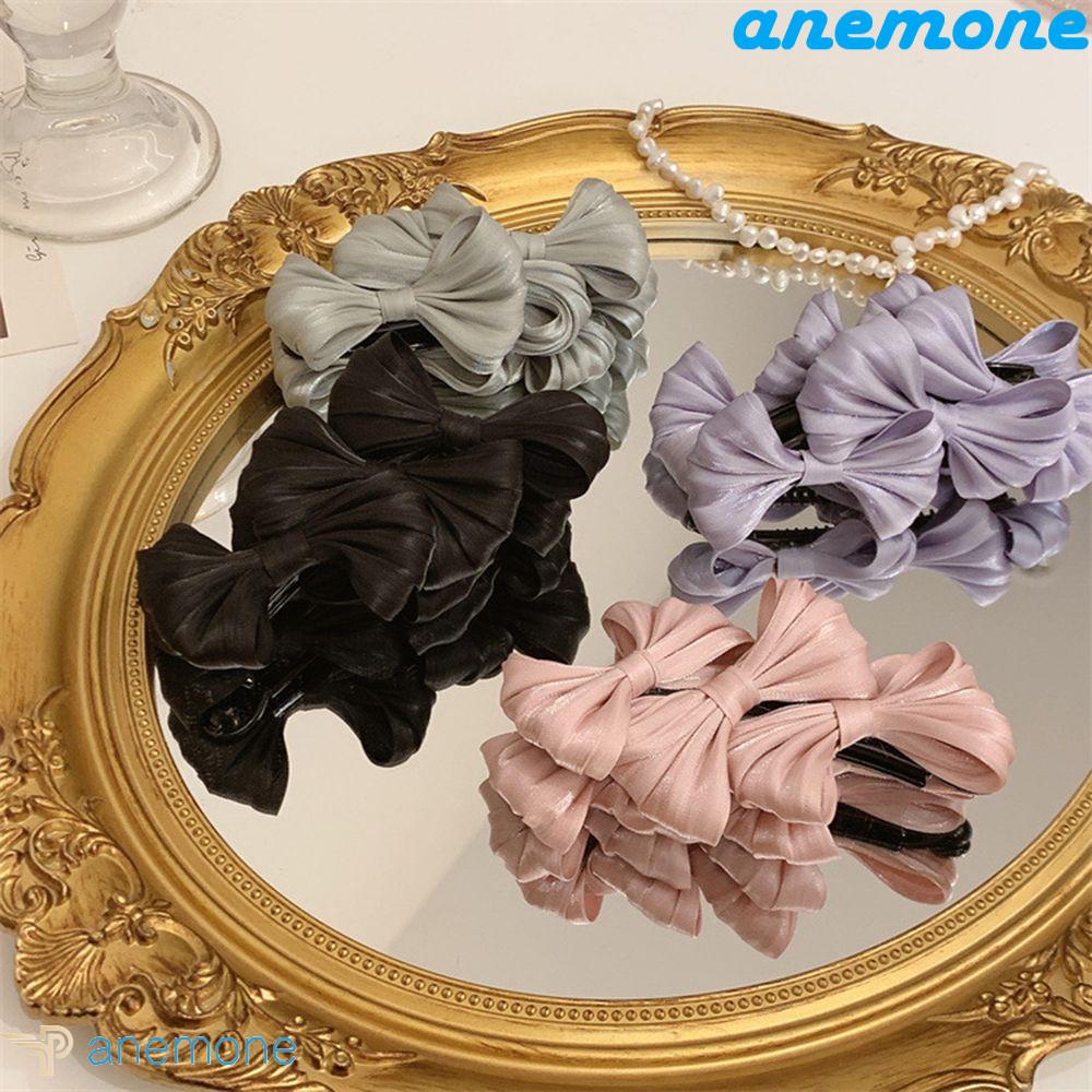 ANEMONE Kẹp Tóc Hình Nơ Phong Cách Hàn Quốc Cho Nữ