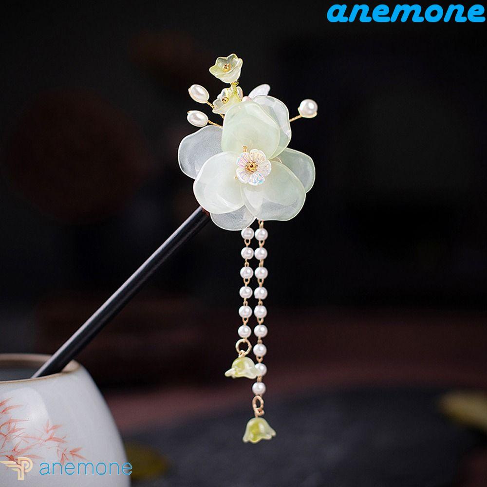ANEMONE Trâm Cài Tóc Phối Tua Rua Phong Cách Trung Hoa Cổ Điển Ngọt Ngào Cho Nữ