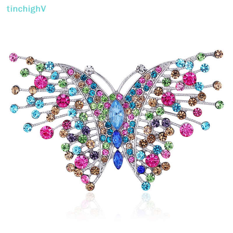 [TinchighV] Trâm Cài Áo Khoác Hình Bướm Đính Đá Nhiều Màu Sắc Dễ Thương Cho Nữ [Mới]