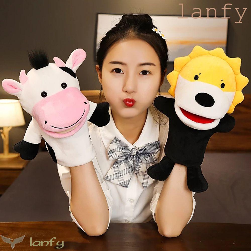 LANFY Con Rối Đeo Tay Hình Khỉ Hoạt Hình Đáng Yêu