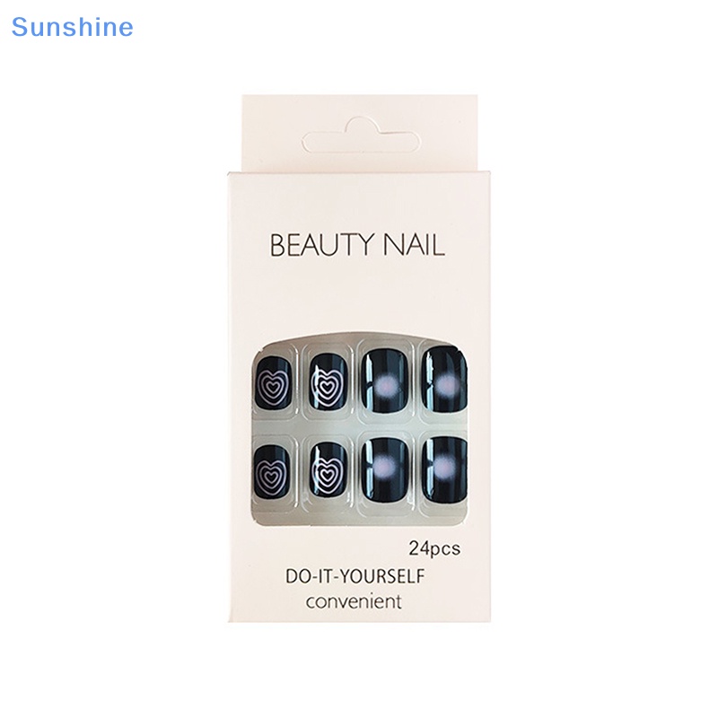 Bộ 24 Móng Tay Giả Chống Nước Toàn Diện Tháo Rời Được Kèm Phụ Kiện