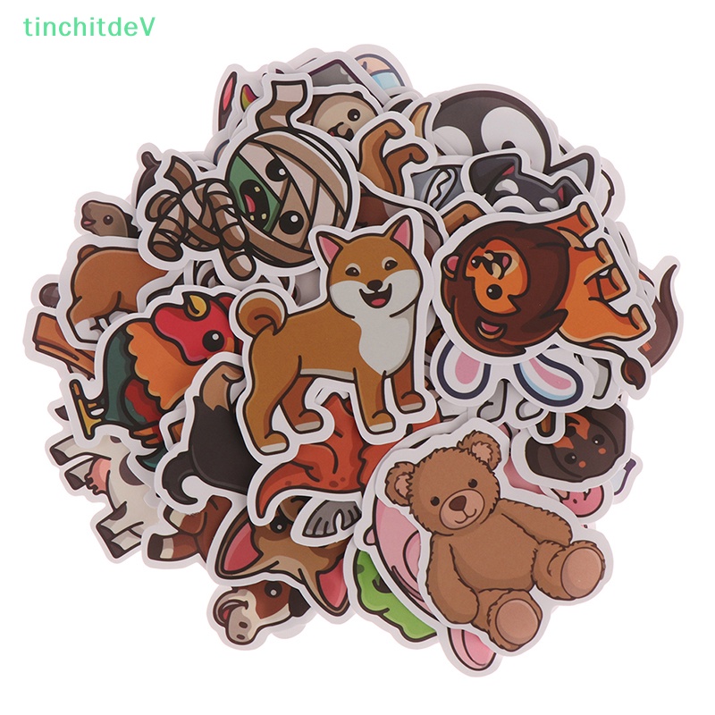 [TinchitdeV] 50 Miếng Dán Hình Động Vật Hoạt Hình Dễ Thương Trang Trí Laptop Điện Thoại Ván Trượt Xe Hơi [Mới]