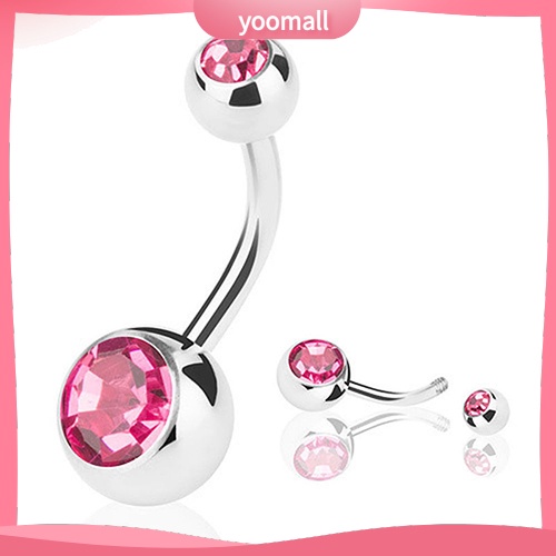 Set 15 Khuyên Rốn Unisex Đính Đá Cá Tính