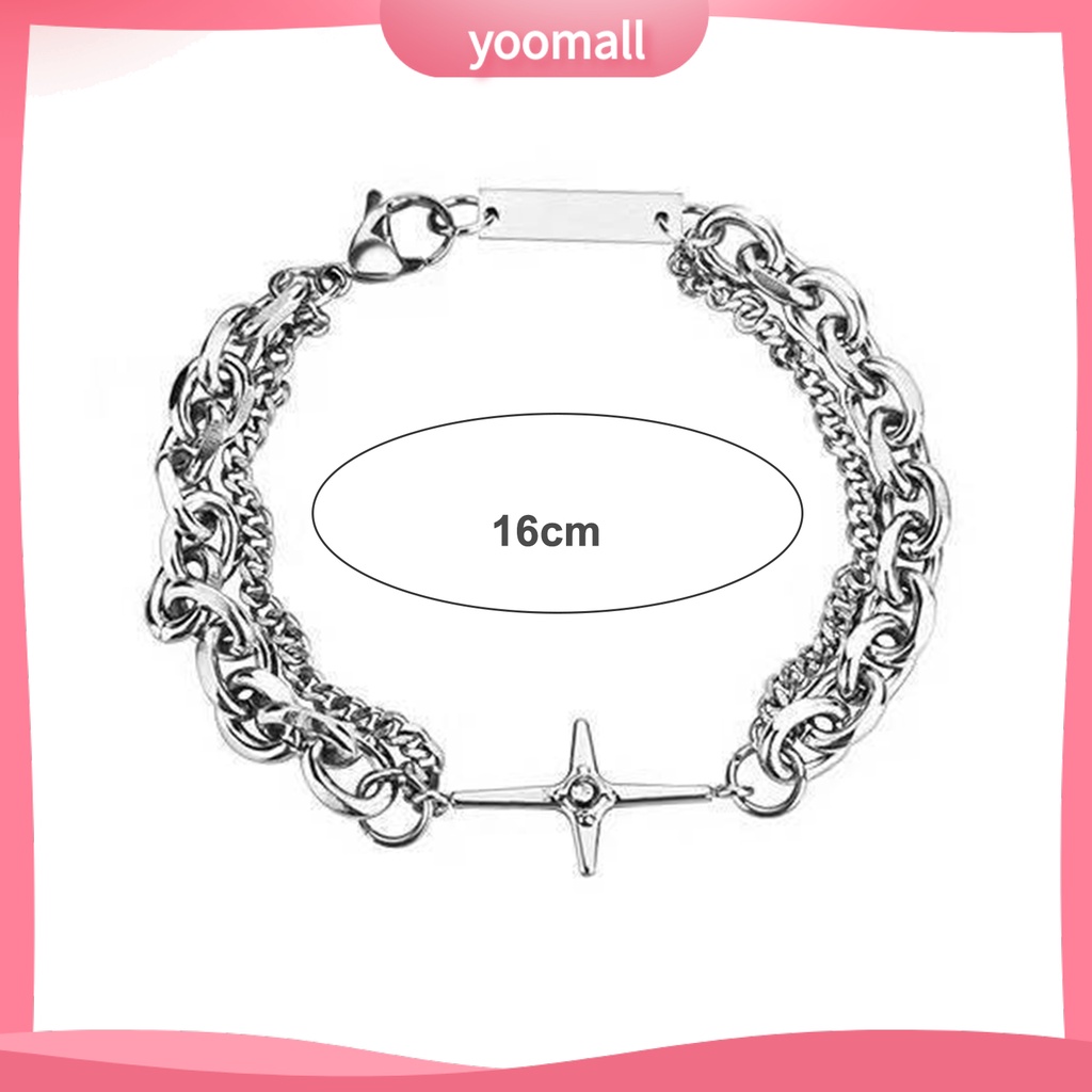 [YM] Vòng Tay Trang Sức Nhiều Lớp Mạ Điện Lâu Trôi Độ Bóng Cao Không Phai Màu Trang Trí Ngôi Sao