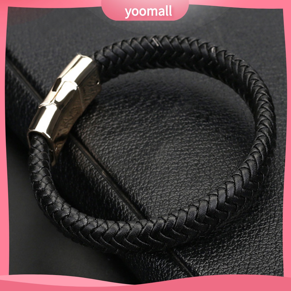 Vòng Đeo Tay Giả Da Kiểu Dáng Vintage Thời Trang Cho Nam