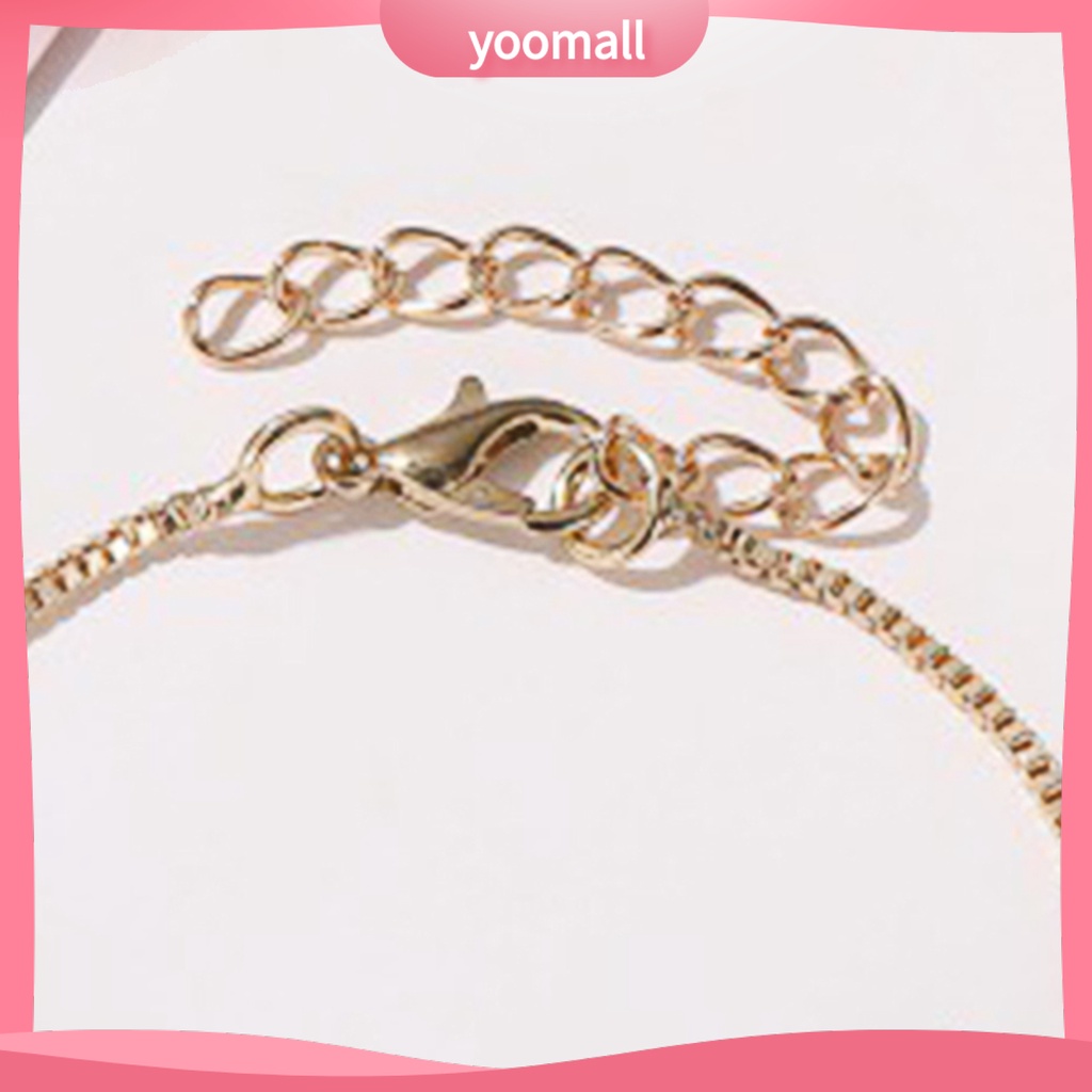 [YM] Vòng Đeo Tay May Mắn Bằng Hợp Kim Đính Đá Zirconia Bốn Lá Có Thể Điều Chỉnh Kỷ Niệ