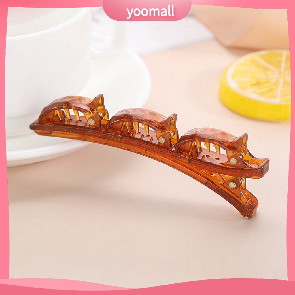 Kẹp Tóc Nhựa Hai Lớp Kiểu Dáng Đơn Giản Thanh Lịch Cho Nữ