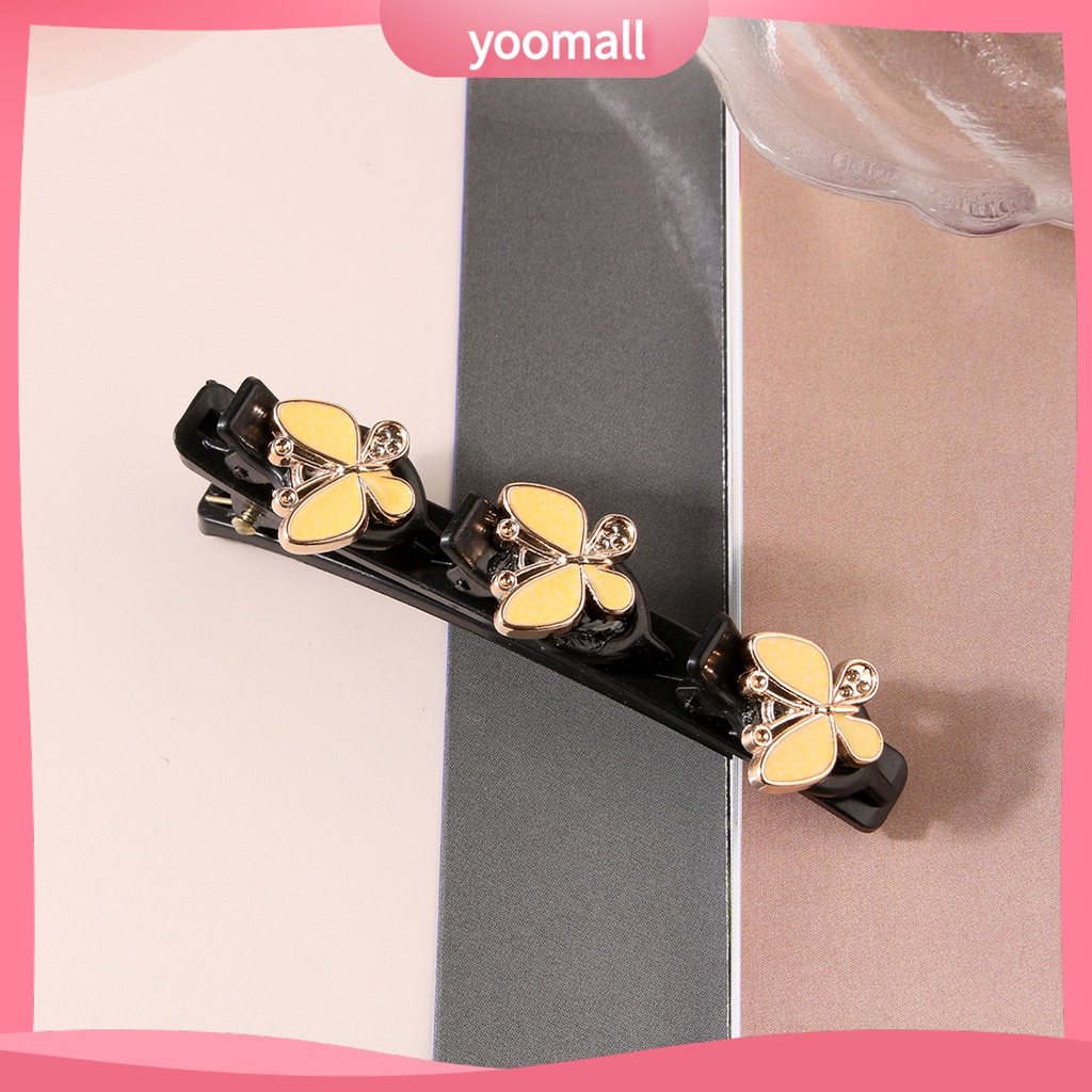 Set 4 Kẹp Tóc Hai Lớp Đính Hoa Và Ngọc Trai Giả Phong Cách Hàn Quốc