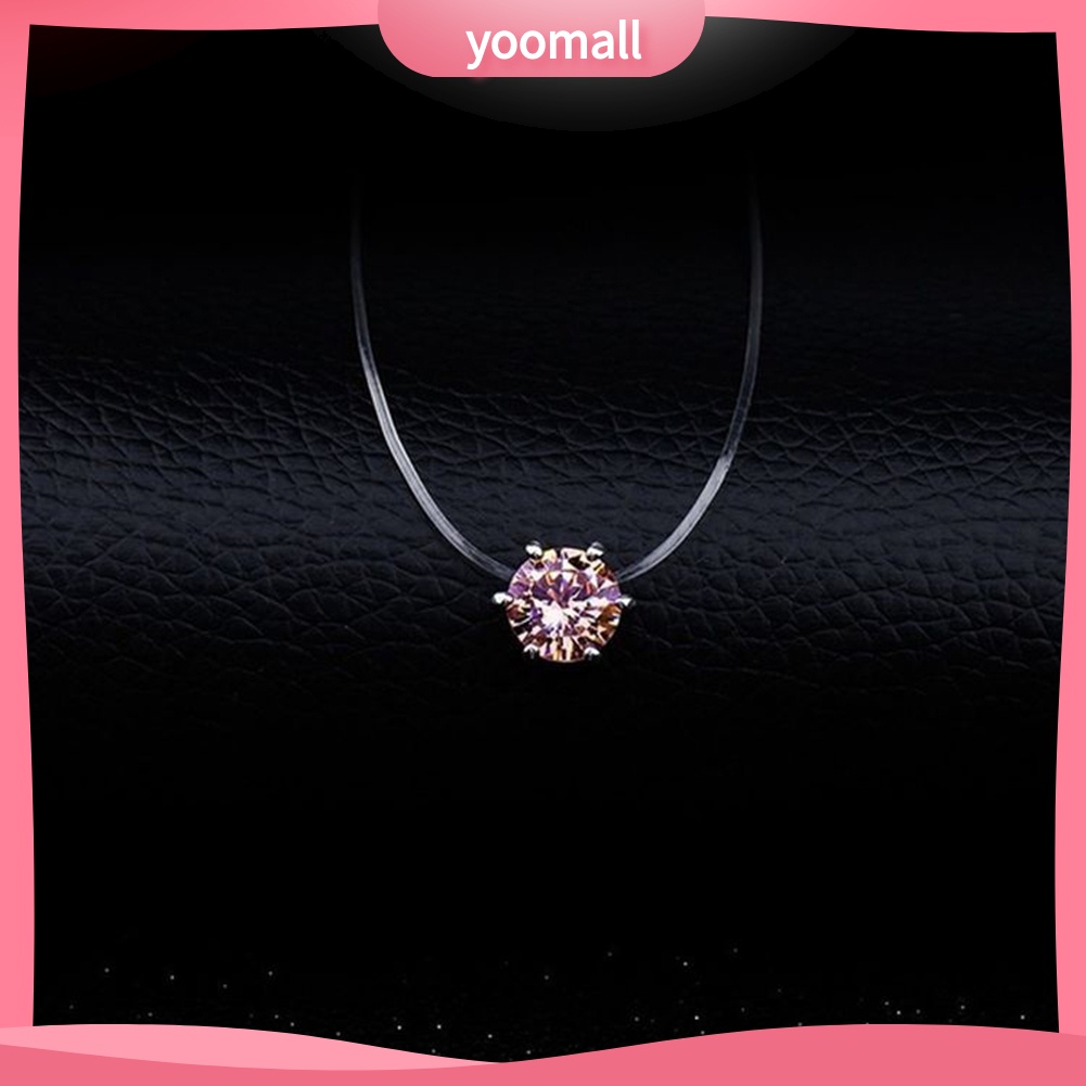 Vòng cổ Mặt Đá Zircon Trong Suốt Thời Trang Cho Nữ