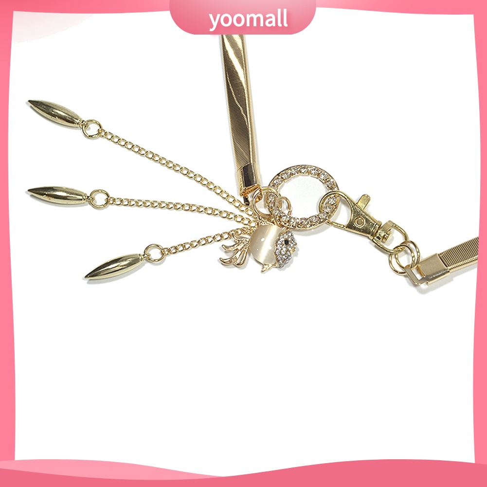 Thắt Lưng Mỏng Đính Đá Quý Nhân Tạo Hình Cá Vàng Cho Nữ