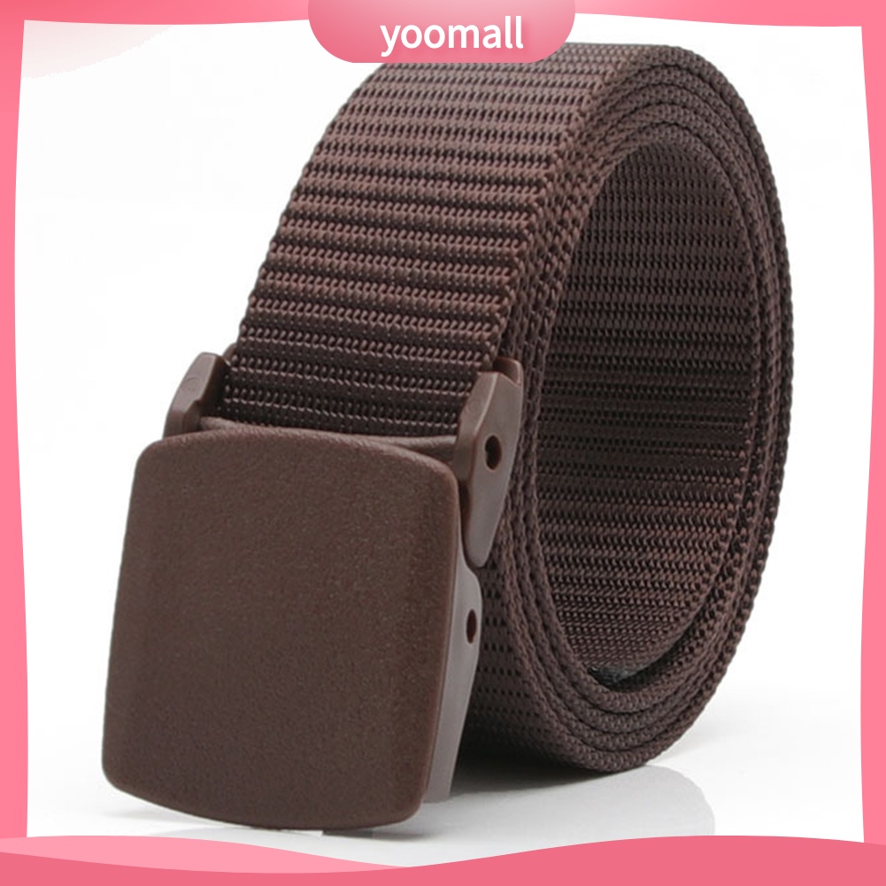 Thắt Lưng Màu Trơn Khóa Cài Điều Chỉnh Được Thời Trang Cho Nam