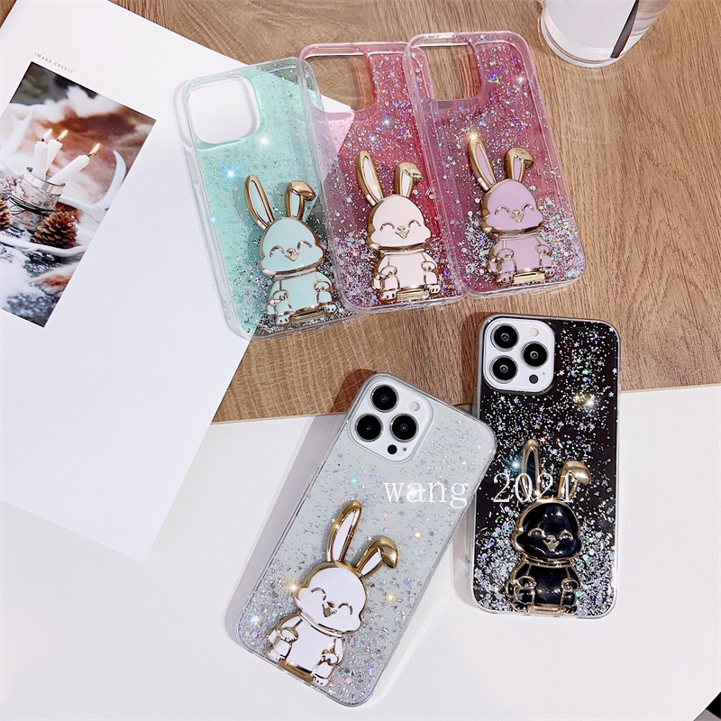 Ốp Điện Thoại Silicon Vòng Đỡ Hình Thỏ Ngôi Sao Lấp Lánh OPPO Reno10 Pro + Plus 5G Reno 10 Reno10Pro + OPPO A78 NFC 4G 2023