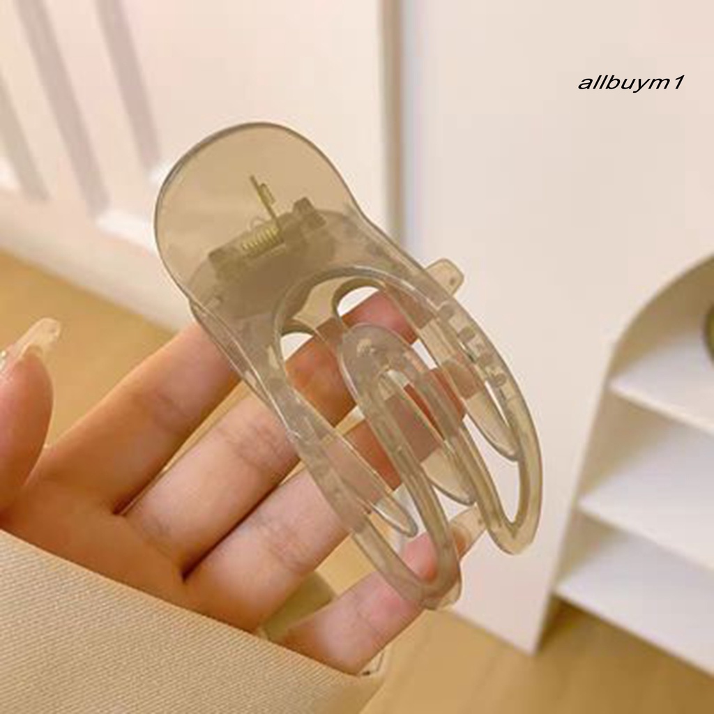 Kẹp Tóc Co Giãn Khối Lượng Nhẹ Nhiều Răng Chống Trượt Trong Suốt Cho Nữ