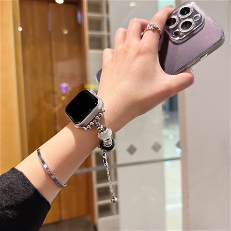 Dây Đeo Đồng Hồ Bằng Kim Loại Mỏng Dễ Thương Dành Cho iWatch