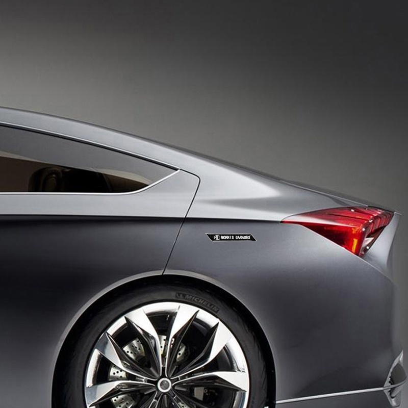 Bộ 2 Hình Dán Kim Loại Trang Trí Thân Xe Hơi MG HS MG3 MG5 MG6