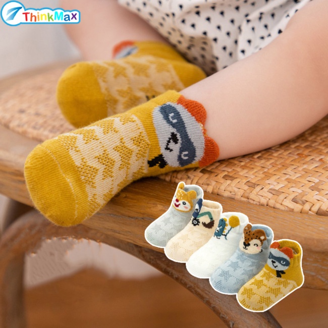 Set 5 Đôi Tất Cotton Hoạt Hình Đáng Yêu Cho Bé 0-5 Tuổi