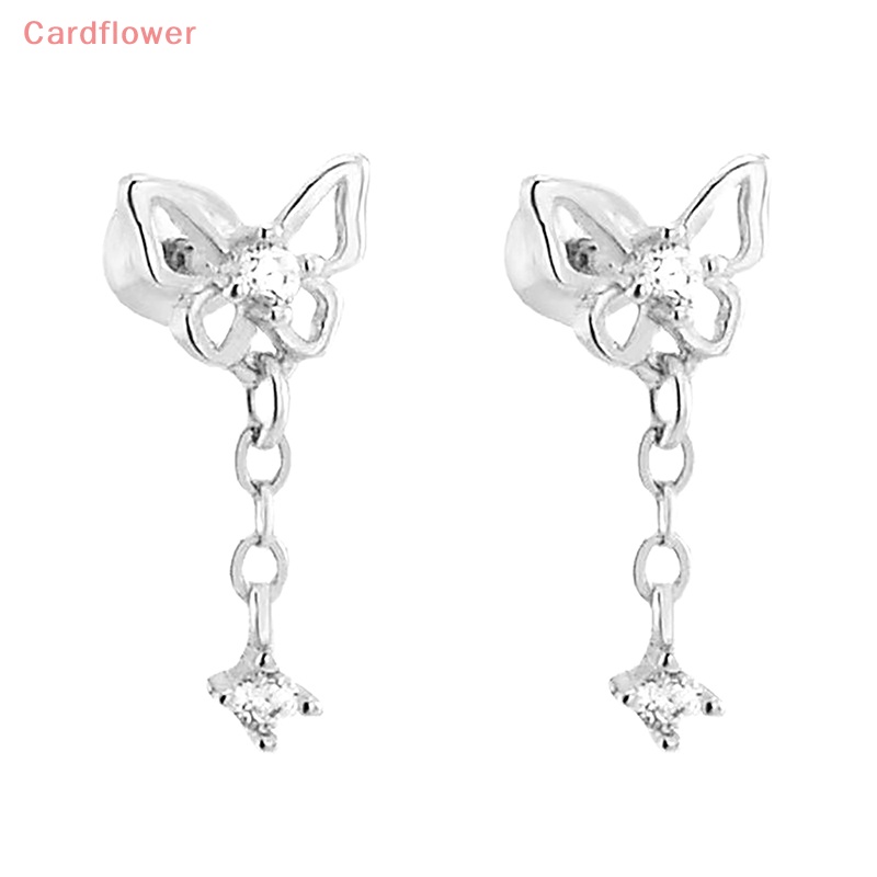 1 Đôi Khuyên Tai Hình Bướm Xoắn Ốc Đính Đá Zircon Mới