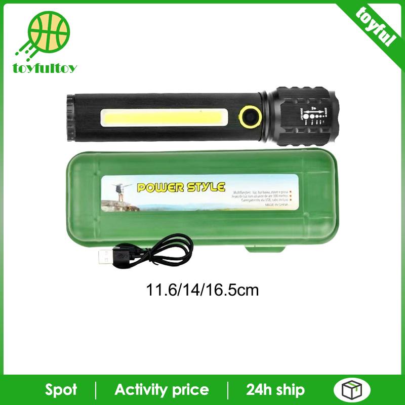 Đèn Pin LED USB Cầm Tay Siêu Sáng Bỏ Túi Tiện Dụng Cho Gara Xe Hơi / Sân Vườn