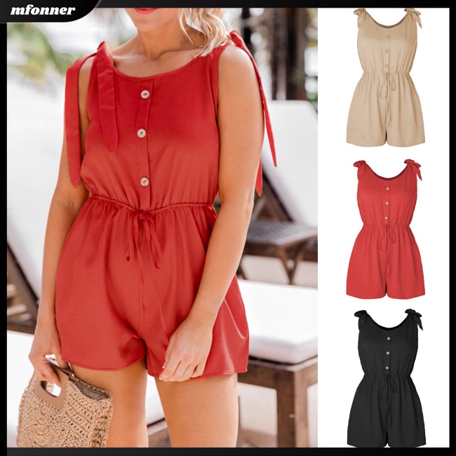 Áo liền quần Sát Nách Màu Sắc Thời Trang Mùa Hè Cho Nữ