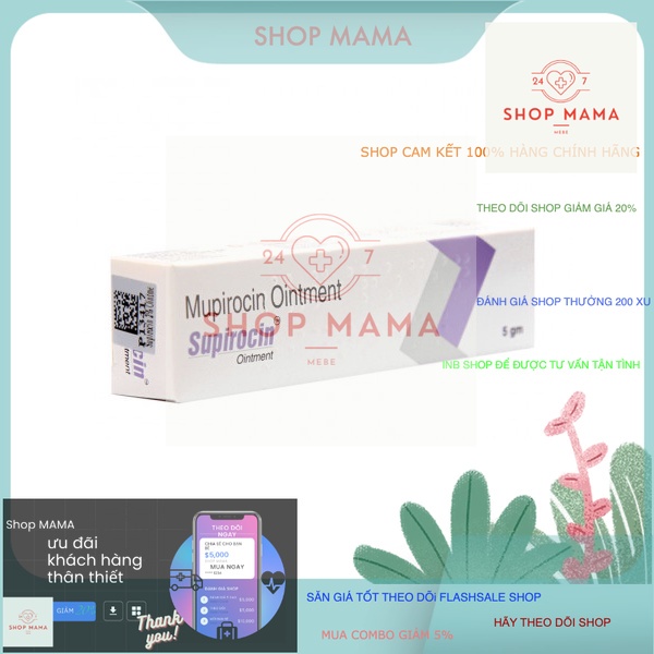 Kem bôi da Supirocin tuýp 5g