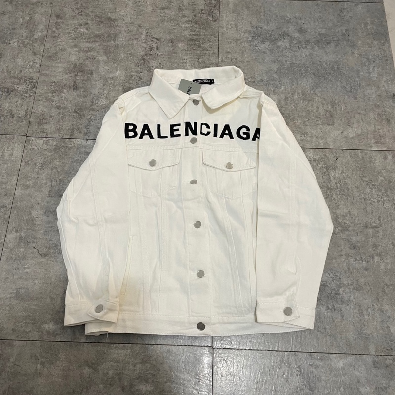 ❤️❤️ Áo Khoác Jean Nữ Tay Dài Màu Hồng In Chữ Balenciaga