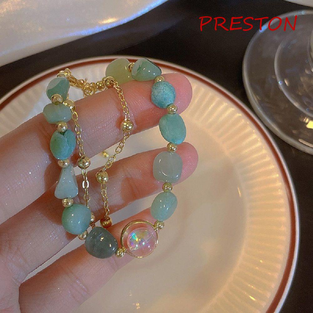 Vòng Tay Hai Lớp Xỏ Hạt Phong Cách Trung Hoa Thanh Lịch Cho Nữ