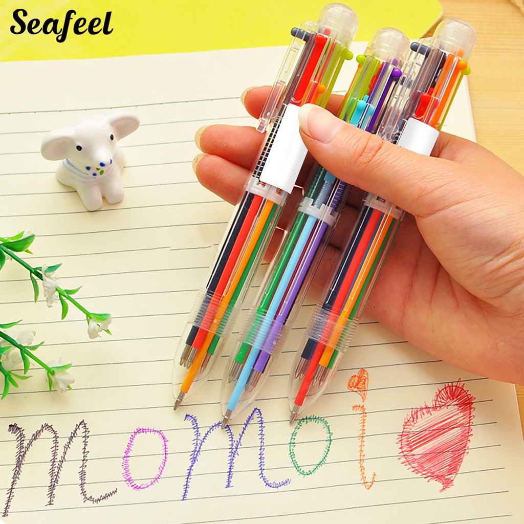 Bút Viết 0.5mm 6 Trong 1 Nhiều Màu Sắc Dành Cho Học Sinh