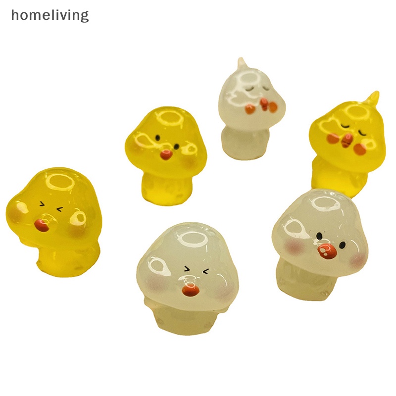 Bộ 5 Chú Gà Con Màu Dạ Quang Bằng Nhựa Resin Phong Cách Ngẫu Nhiên DIY
