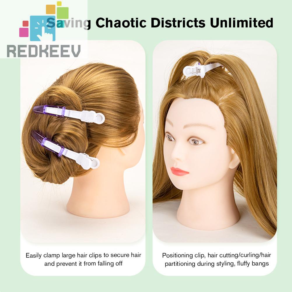 Set 6 Kẹp Nhựa Cố Định Tóc Hai Cổng Thiết Kế Nhỏ Gọn